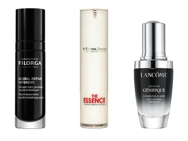 Revitalizer Treatment Softener de Shiseido (50 €). Vinoperfect Esencia Iluminadora de Caudalie (19,80 €).