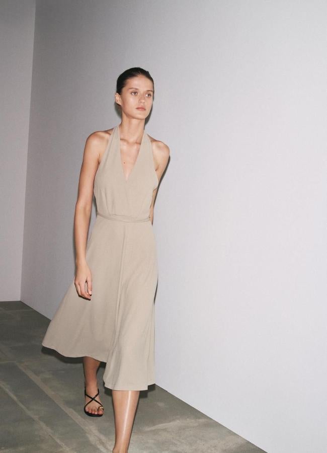 Vestido midi halter